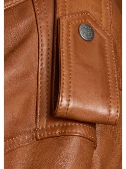 Apple of Eden Damen Lederjacke in cognac