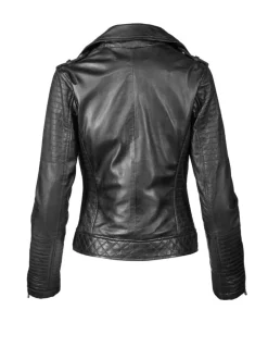 Apple of Eden Damen Lederjacke in schwarz