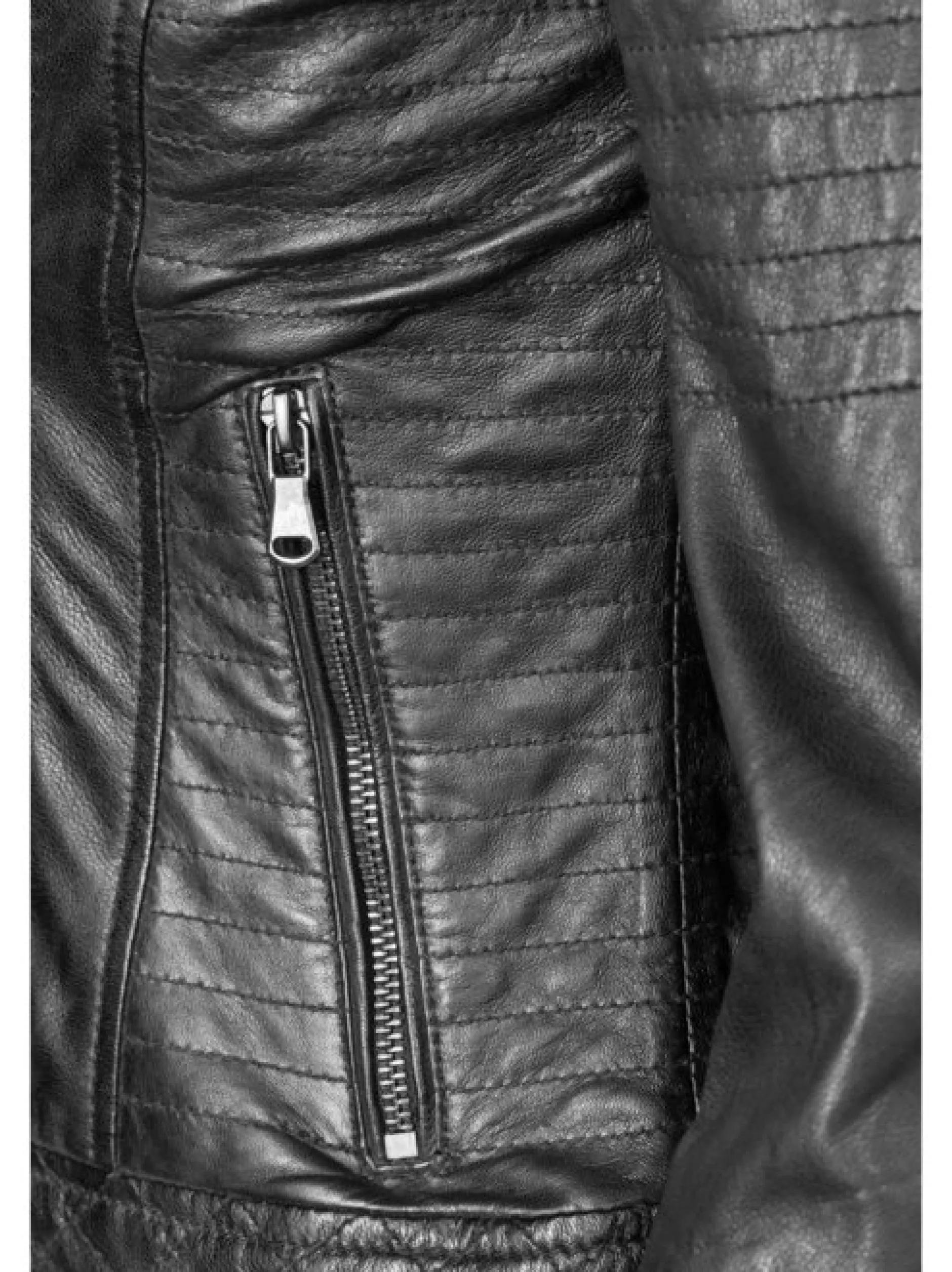 Apple of Eden Damen Lederjacke in schwarz