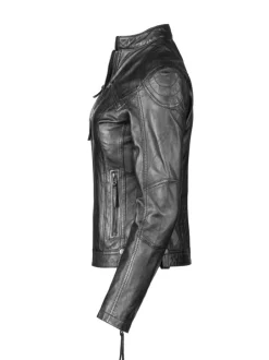 Apple of Eden Damen Lederjacke - 142 in schwarz
