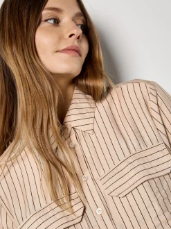 Apricot Damen Bluse in beige - Ärmel: langarm