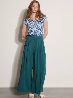 Apricot Damen Bluse in blau - Ausschnitt: Rundhals