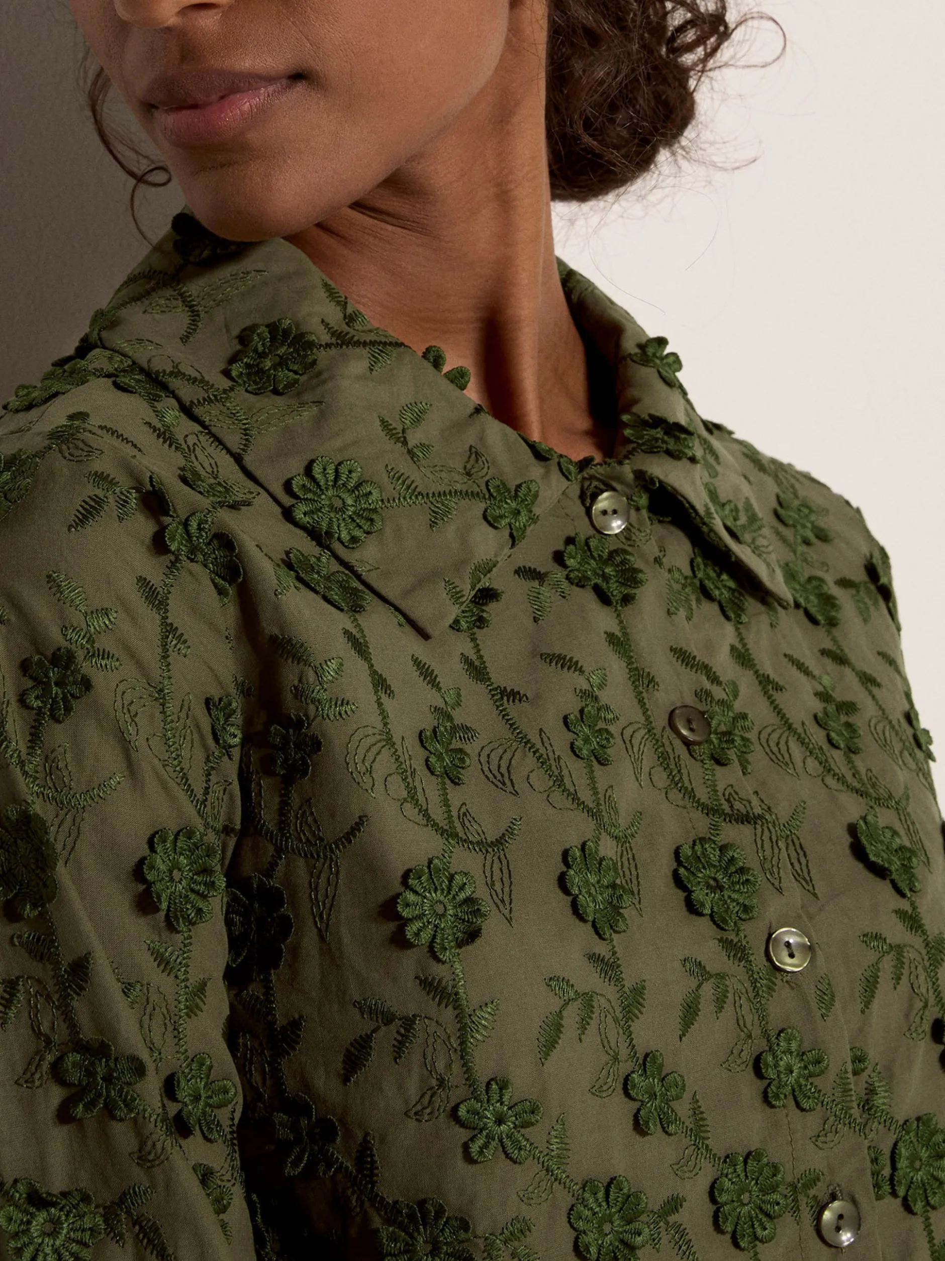 Apricot Damen Bluse in khaki - Ärmel: langarm