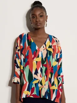 Apricot Damen Bluse in orange mehrfarbig