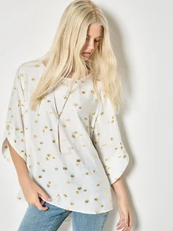 Apricot Damen Bluse in weiß - Ausschnitt: Rundhals