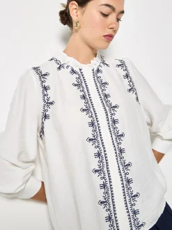 Apricot Damen Bluse in weiß - Ärmel: langarm