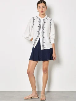 Apricot Damen Bluse in weiß - Ärmel: langarm