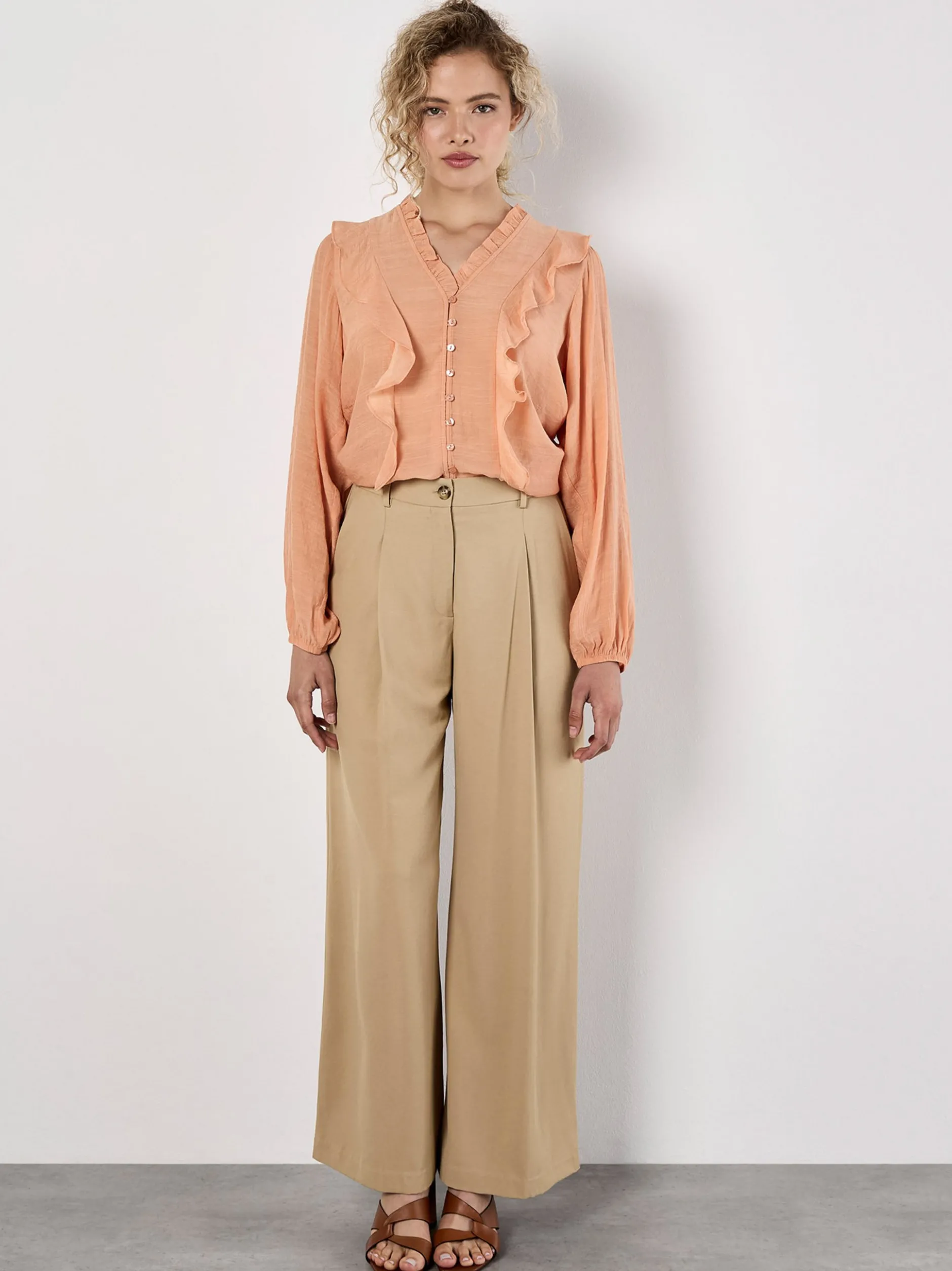 Apricot Damen Hose in beige - Länge: lang