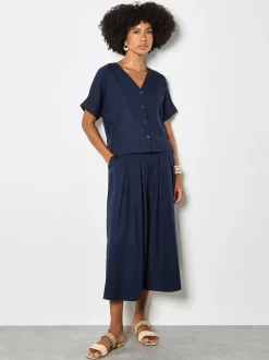Apricot Damen Hose in blau - Länge: lang