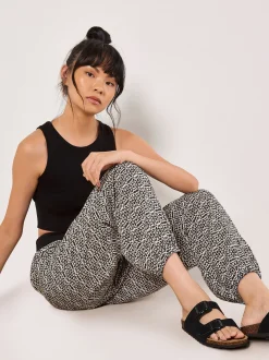 Apricot Damen Hose in schwarz weiß - Länge: lang