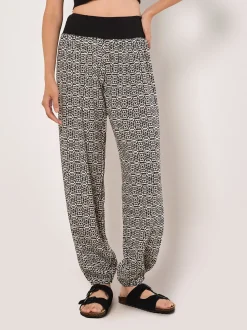 Apricot Damen Hose in schwarz weiß - Länge: lang