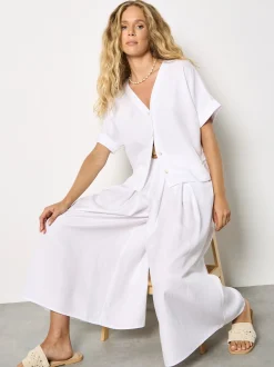 Apricot Damen Hose in weiß - Länge: lang