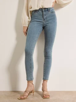 Apricot Damen Jeans in blau denim - Länge: lang