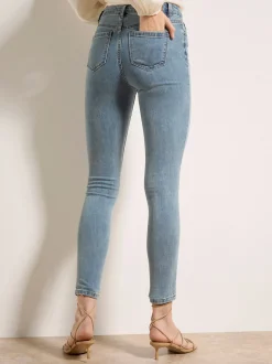 Apricot Damen Jeans in blau denim - Länge: lang