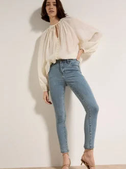 Apricot Damen Jeans in blau denim - Länge: lang