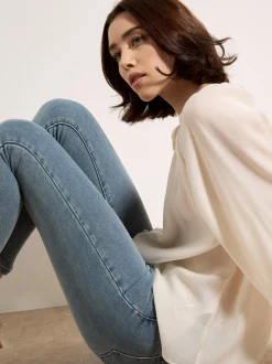 Apricot Damen Jeans in blau denim - Länge: lang