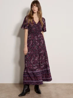 Apricot Damen Maxikleid in lila - Länge: lang
