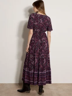 Apricot Damen Maxikleid in lila - Länge: lang