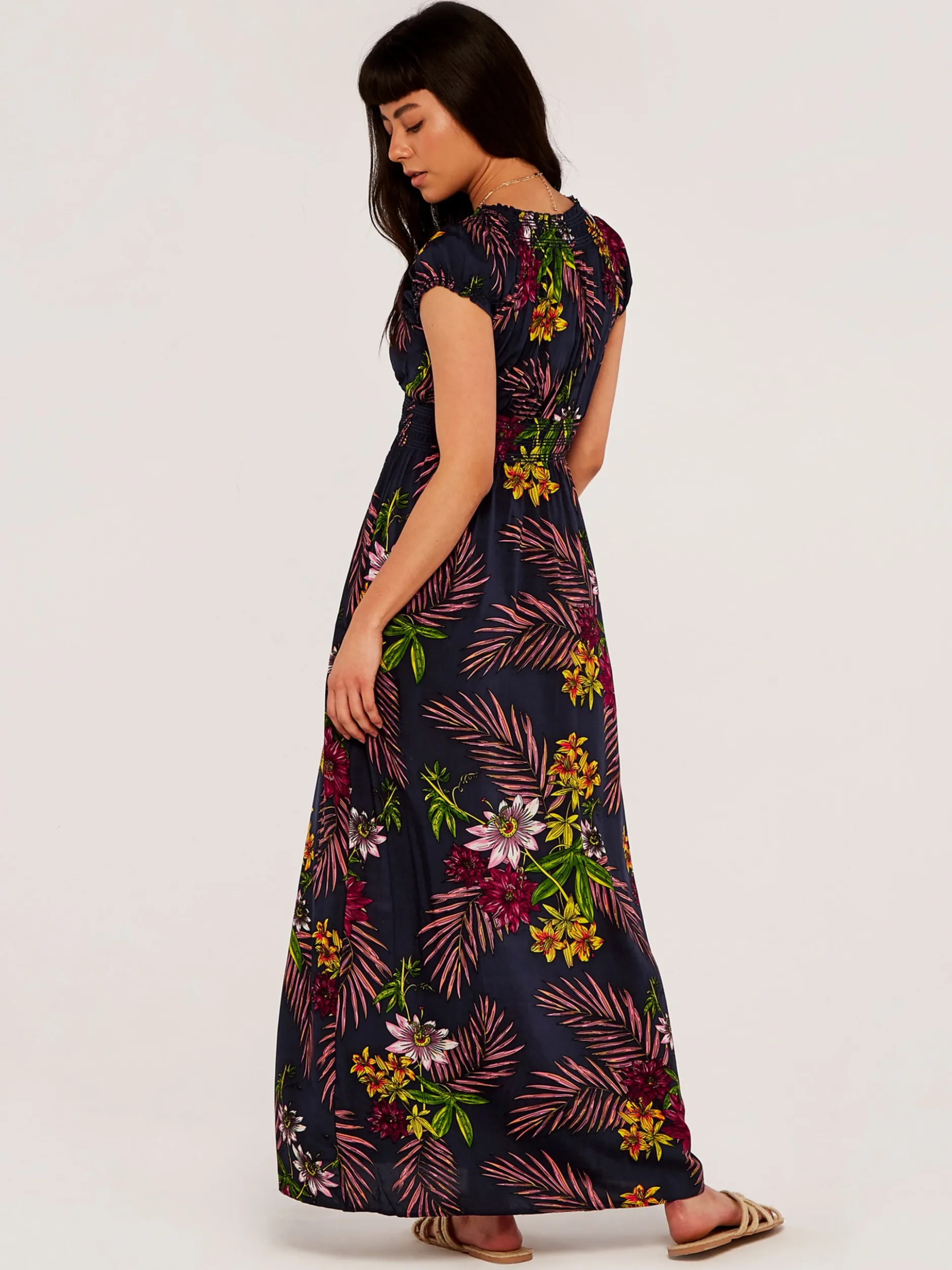 Apricot Damen Maxikleid in marine blau - Länge: lang
