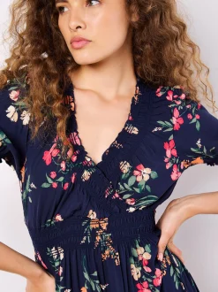 Apricot Damen Maxikleid in marine - Länge: lang