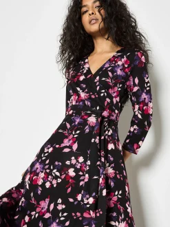 Apricot Damen Maxikleid in schwarz - Länge: midi