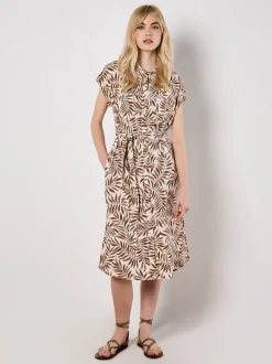 Apricot Damen Midikleid in braun - Länge: midi