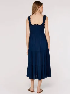 Apricot Damen Midikleid in marine - Ausschnitt: Karree