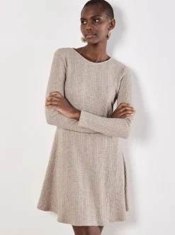Apricot Damen Minikleid in beige - Ausschnitt: Rundhals