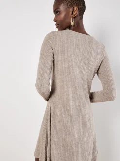 Apricot Damen Minikleid in beige - Ausschnitt: Rundhals