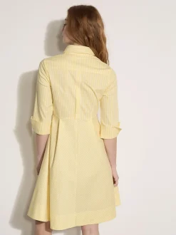 Apricot Damen Minikleid in gelb - Länge: knielang