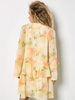 Apricot Damen Minikleid in gelb - Länge: knielang