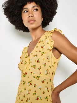 Apricot Damen Minikleid in gelb - Länge: kurz