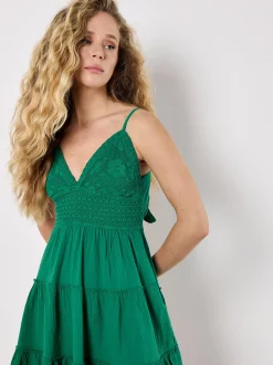 Apricot Damen Minikleid in grün - Länge: kurz