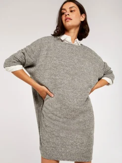 Apricot Damen Minikleid in grau - Ausschnitt: Rundhals