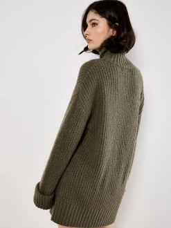 Apricot Damen Minikleid in grün khaki - Länge: kurz