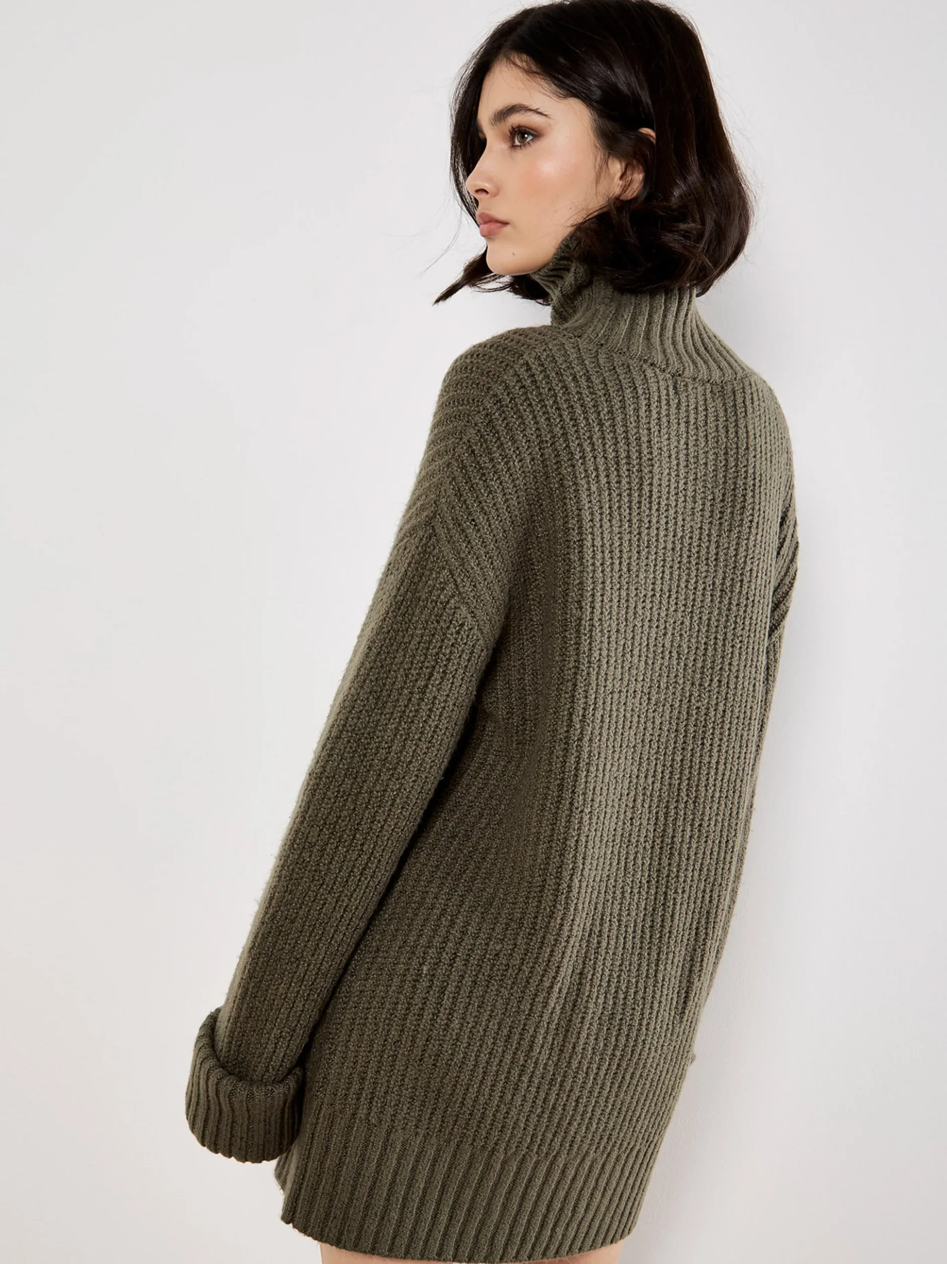 Apricot Damen Minikleid in grün khaki - Länge: kurz