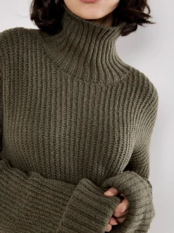 Apricot Damen Minikleid in grün khaki - Länge: kurz