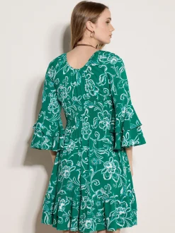 Apricot Damen Minikleid in grün - Länge: knielang