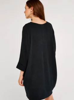 Apricot Damen Minikleid in marine blau - Länge: knielang
