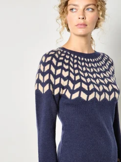 Apricot Damen Minikleid in marine blau - Länge: kurz