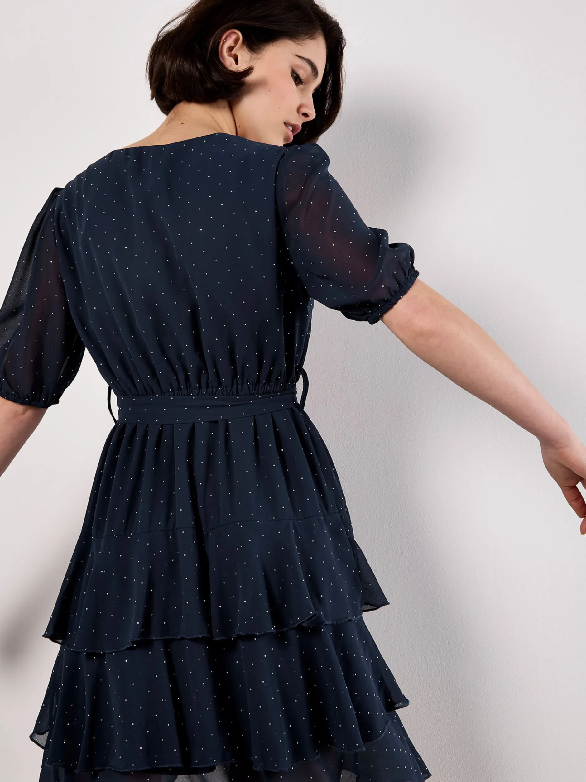 Apricot Damen Minikleid in marine blau - Länge: kurz