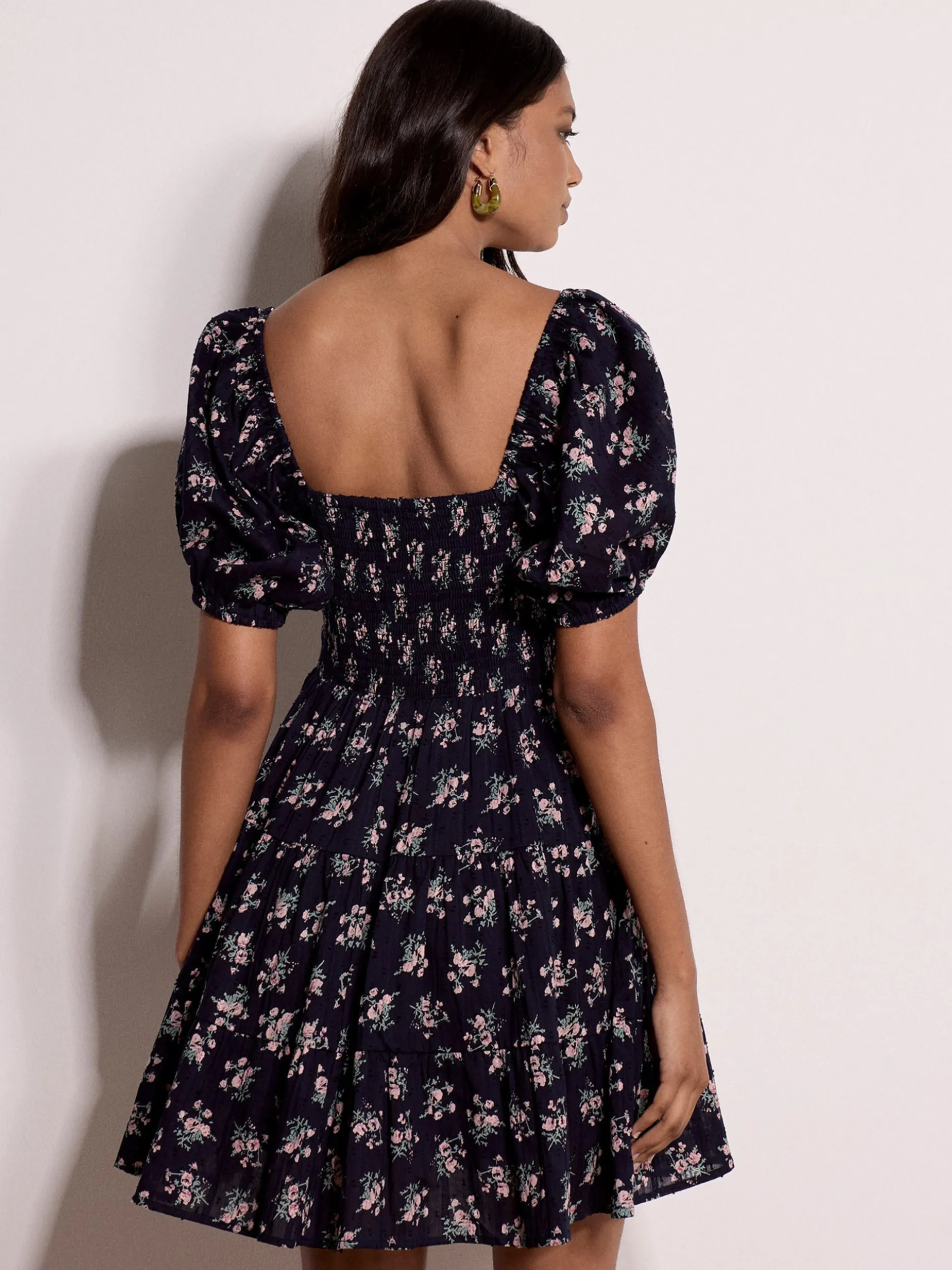 Apricot Damen Minikleid in marine - Länge: knielang