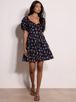 Apricot Damen Minikleid in marine - Länge: knielang