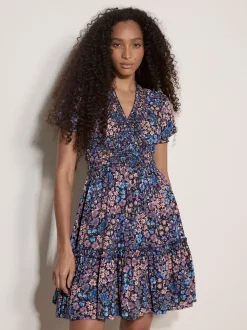 Apricot Damen Minikleid in marine mehrfarbig