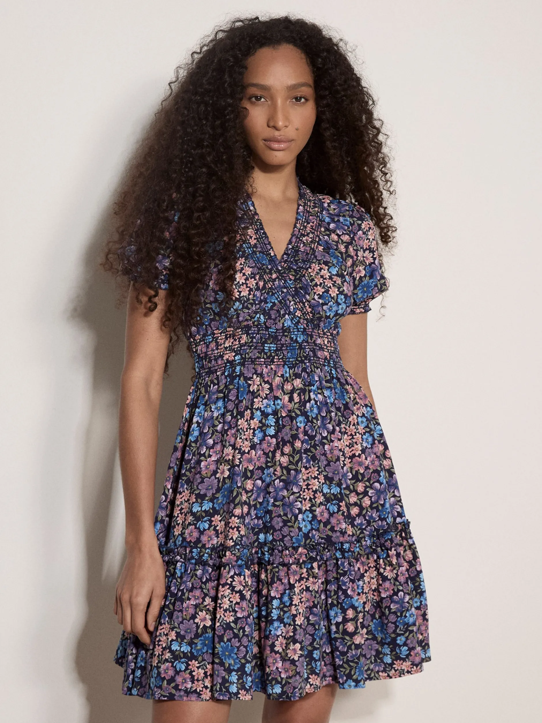Apricot Damen Minikleid in marine mehrfarbig