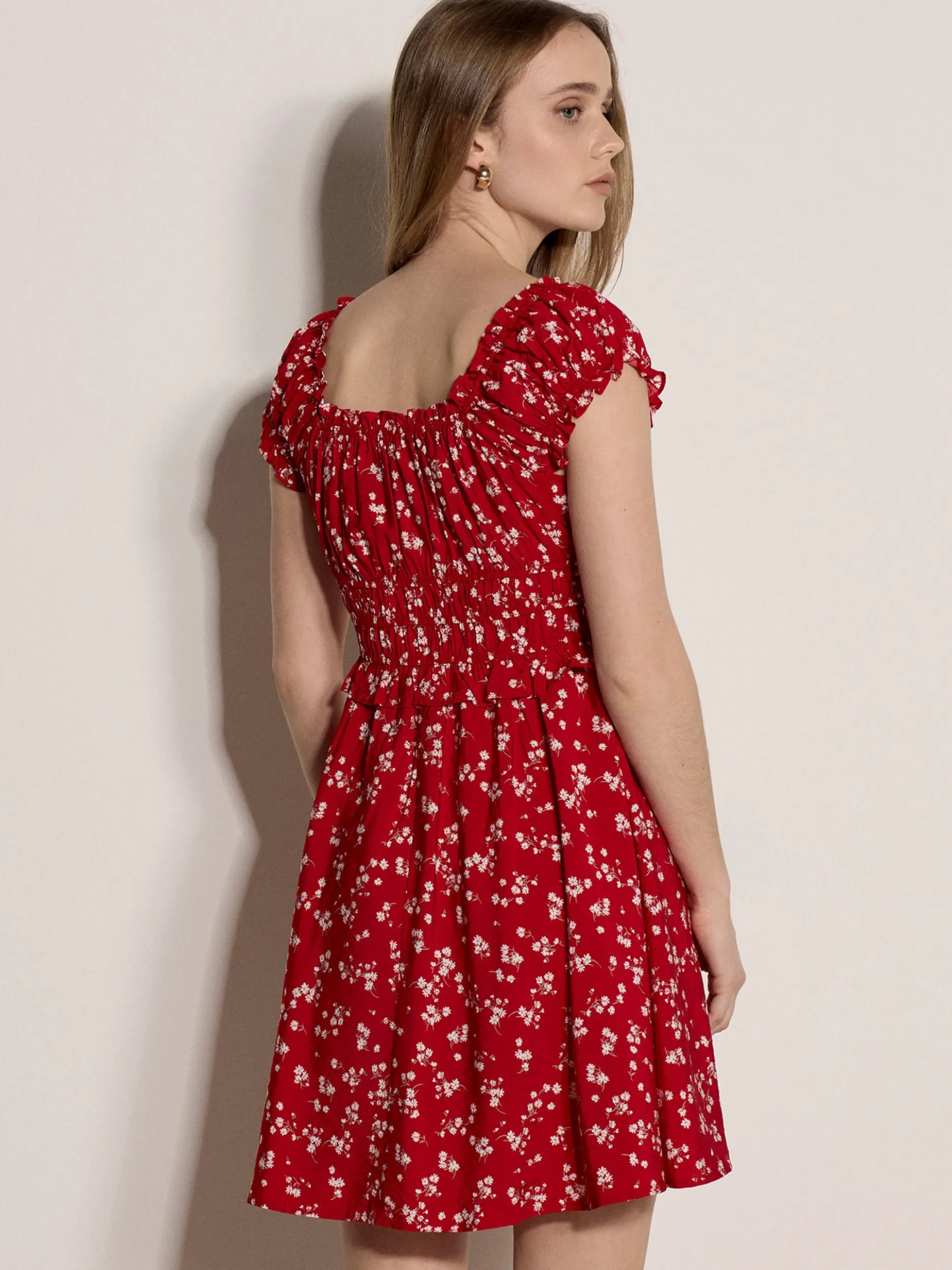 Apricot Damen Minikleid in rot - Ausschnitt: Karree