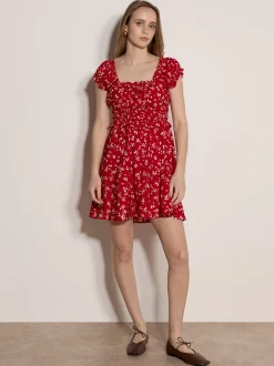 Apricot Damen Minikleid in rot - Ausschnitt: Karree