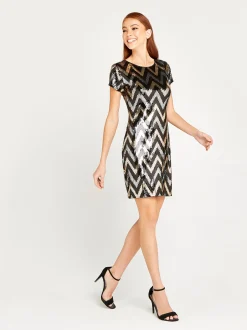 Apricot Damen Minikleid in schwarz grau