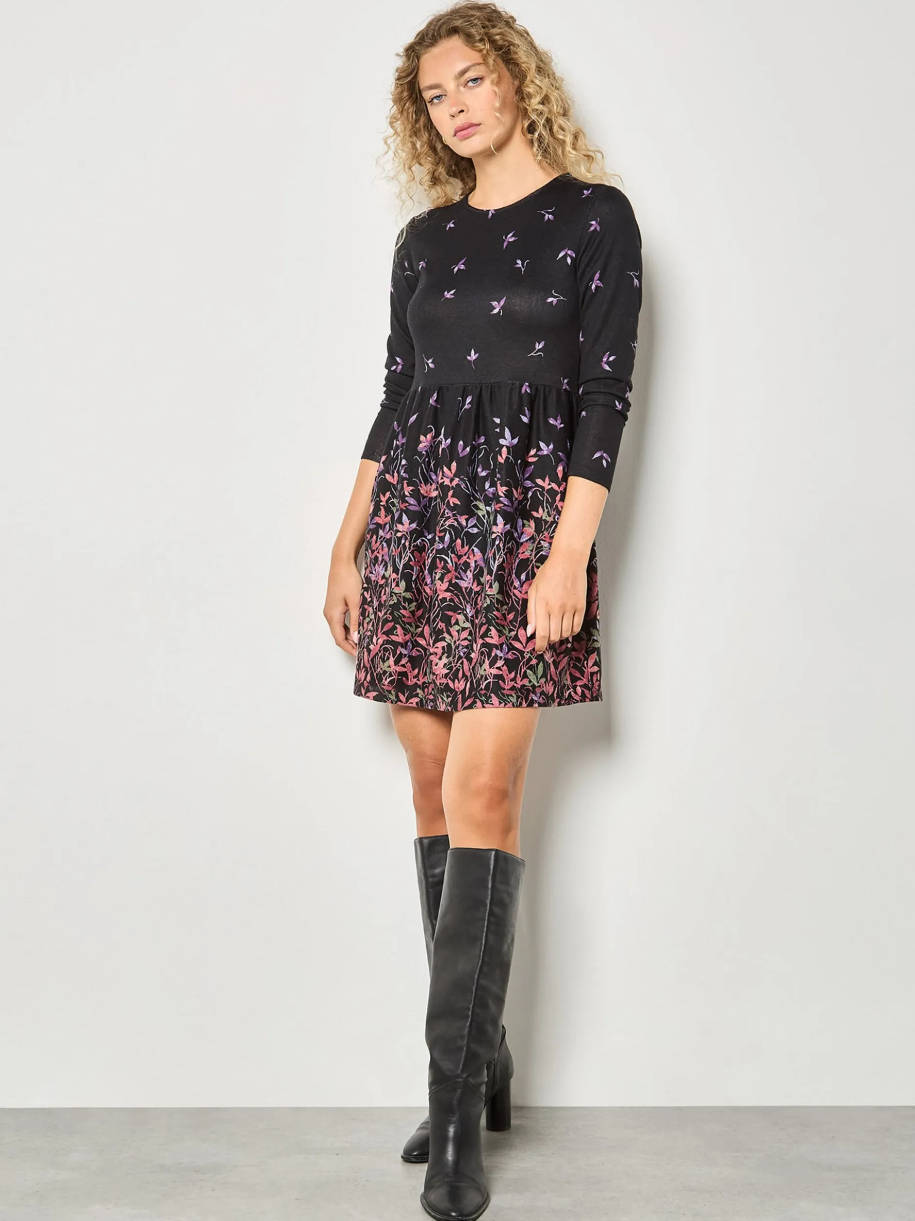 Apricot Damen Minikleid in schwarz - Länge: kurz