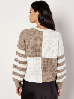 Apricot Damen Pullover in beige ecru - Ärmel: langarm